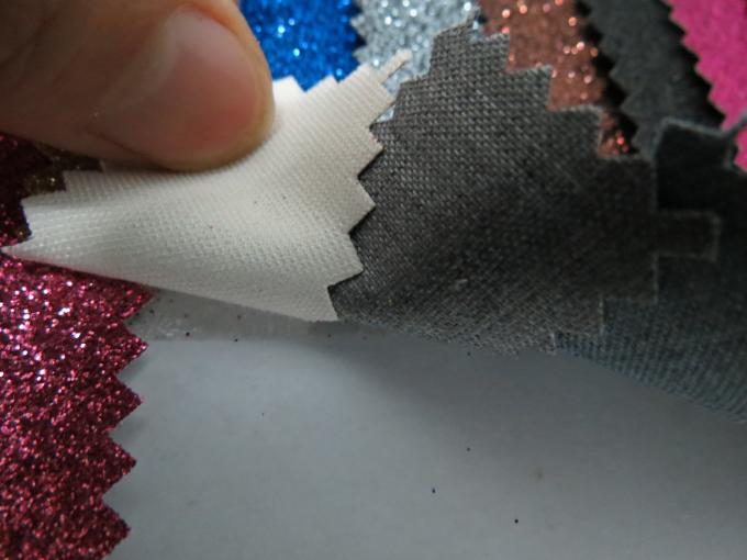 Rollo material personalizado de la tela 50meters uno del brillo de la PU para la decoración de los bolsos